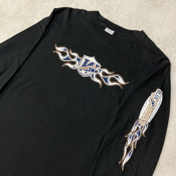 Bulletin Other - Vintage Winnipeg Blue Bombers Flame Long Sleeve Shirt Made in Canada Men S